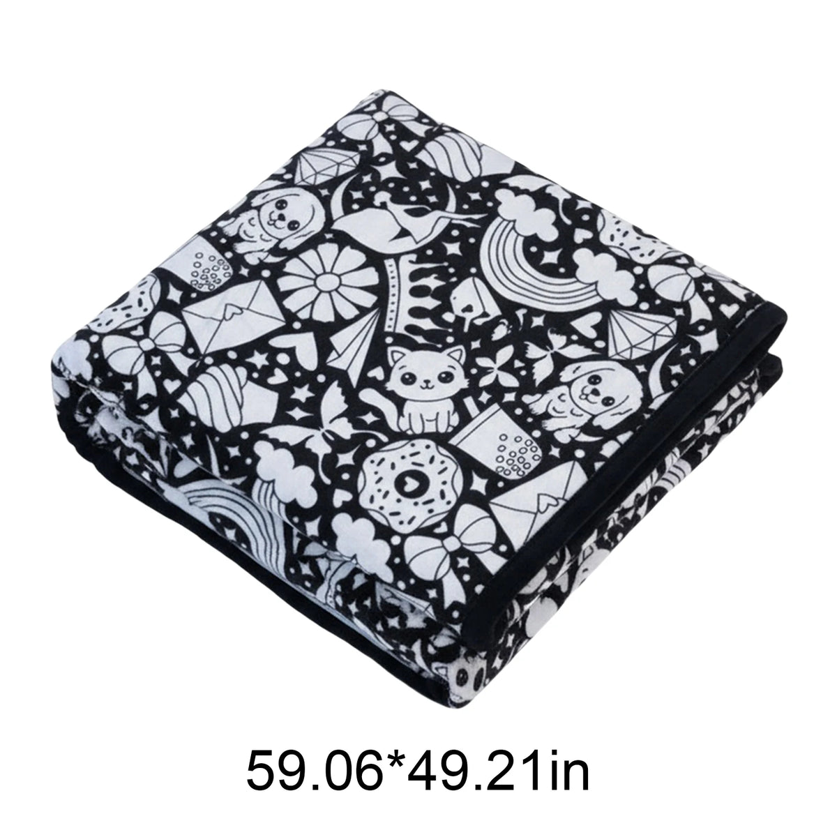 DIY Coloring Blanket 150x125cm Washable Velvet Art