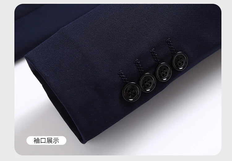 Men's Solid Color Blazer Jacket for Business and Weddings