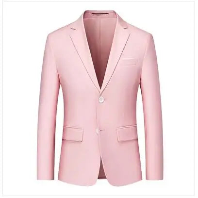 Men's Solid Color Formal Suit Jacket Slim Fit Blazer