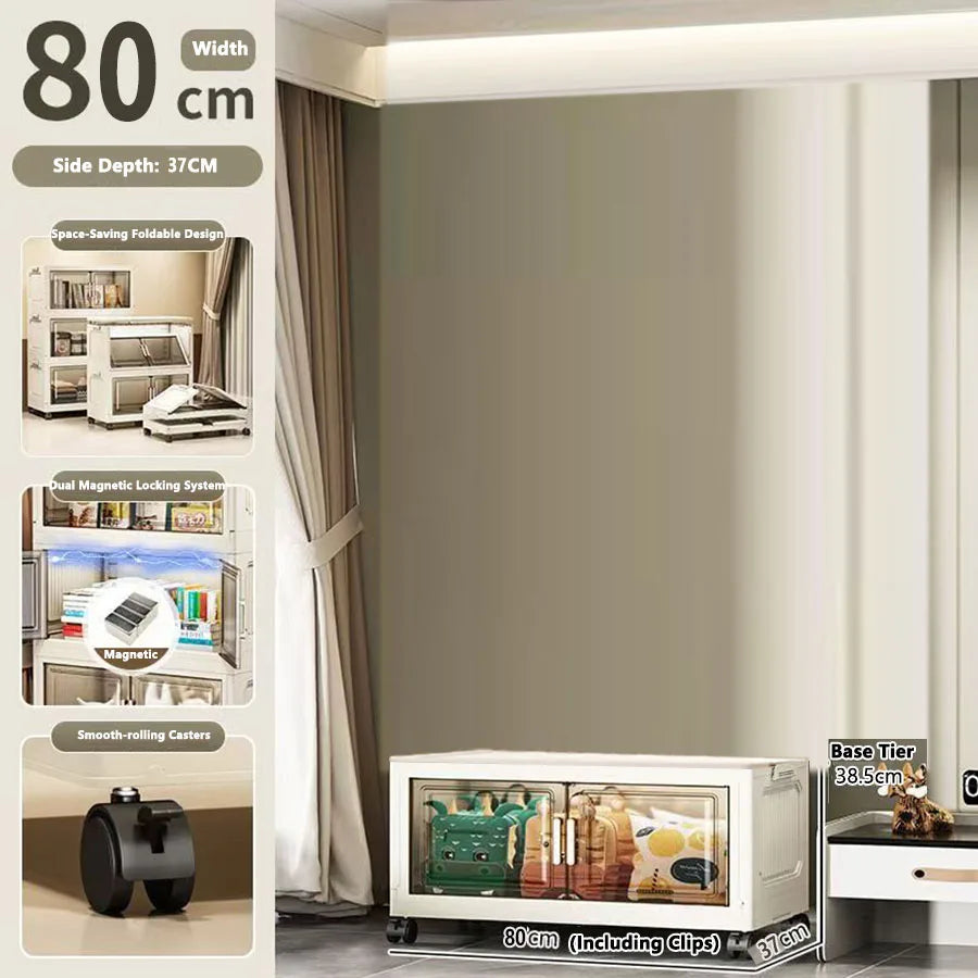 Large Capacity Plastic Folding Storage Cabinet