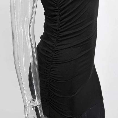 Ticketsx Off Shoulder Backless Slim Long Dress