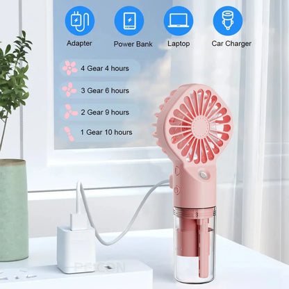 Portable Mini USB Rechargeable Humidifier Fan