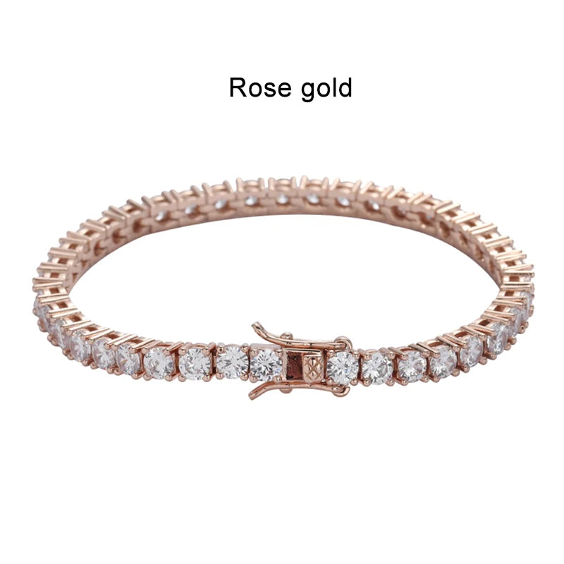 Moissanite Tennis Bracelet 925 Sterling Silver White Gold