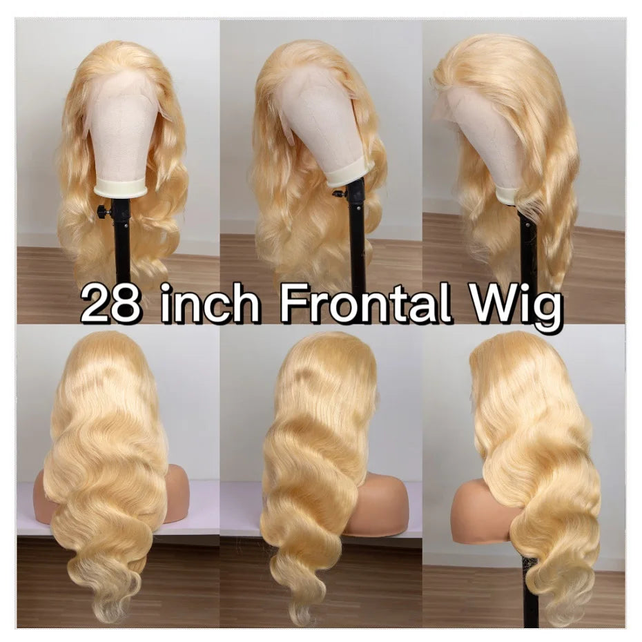 360 Lace Frontal Wig 613 Blonde Body Wave Human Hair