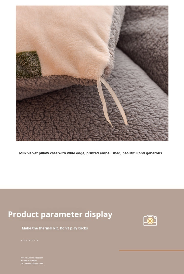 Lamb Fleece Blanket Double-Sided Velvet Warm Quilt