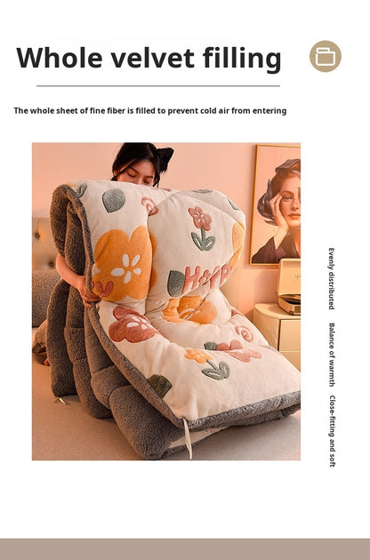 Lamb Fleece Blanket Double-Sided Velvet Warm Quilt