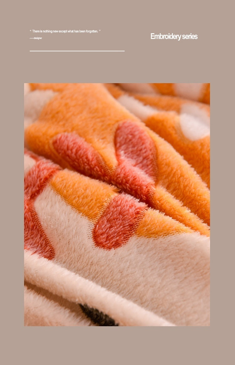 Lamb Fleece Blanket Double-Sided Velvet Warm Quilt