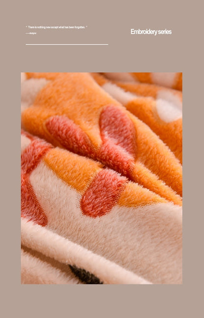 Lamb Fleece Blanket Double-Sided Velvet Warm Quilt